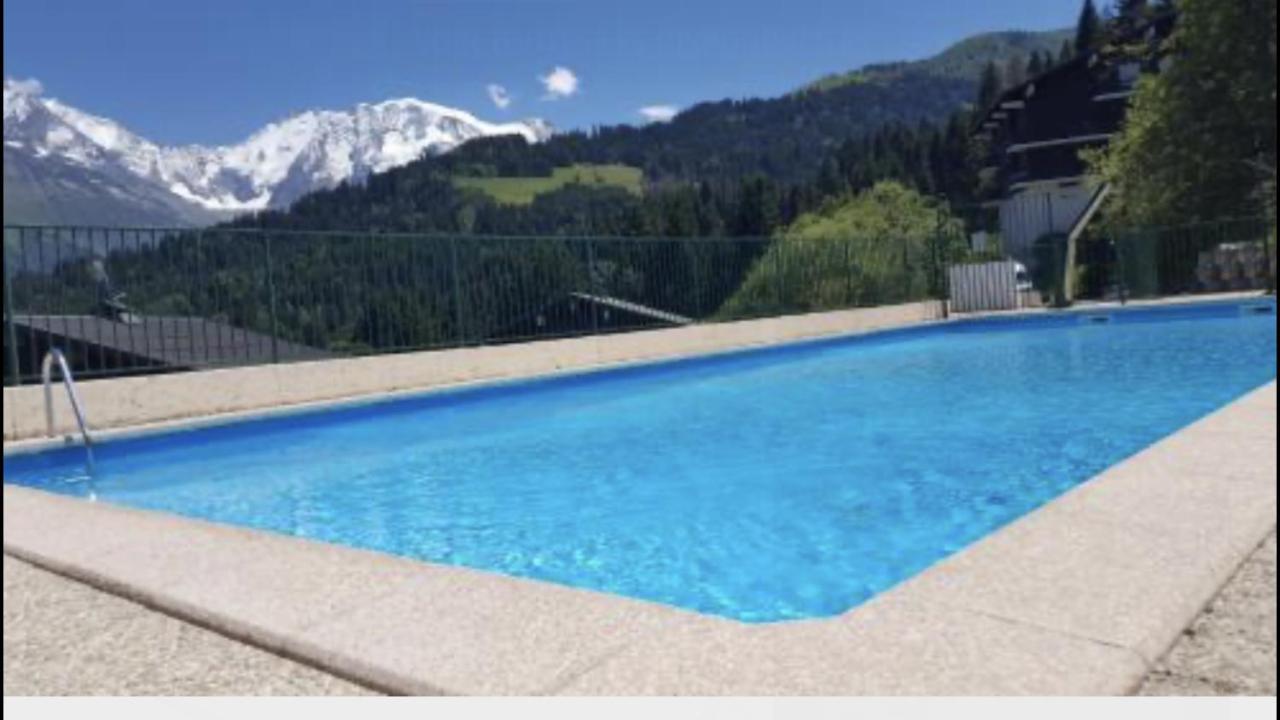 Studio Turquoise Quartier Grattague Vue Montblanc Saint-Gervais-les-Bains Exteriör bild