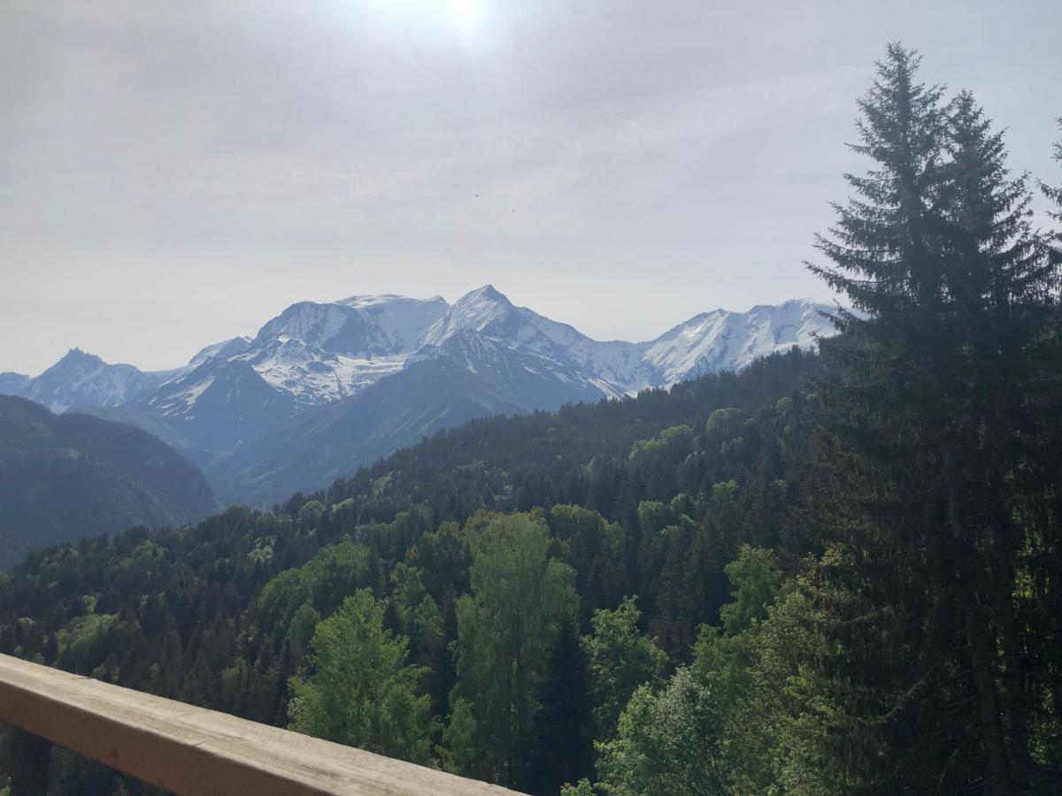 Studio Turquoise Quartier Grattague Vue Montblanc Saint-Gervais-les-Bains Exteriör bild
