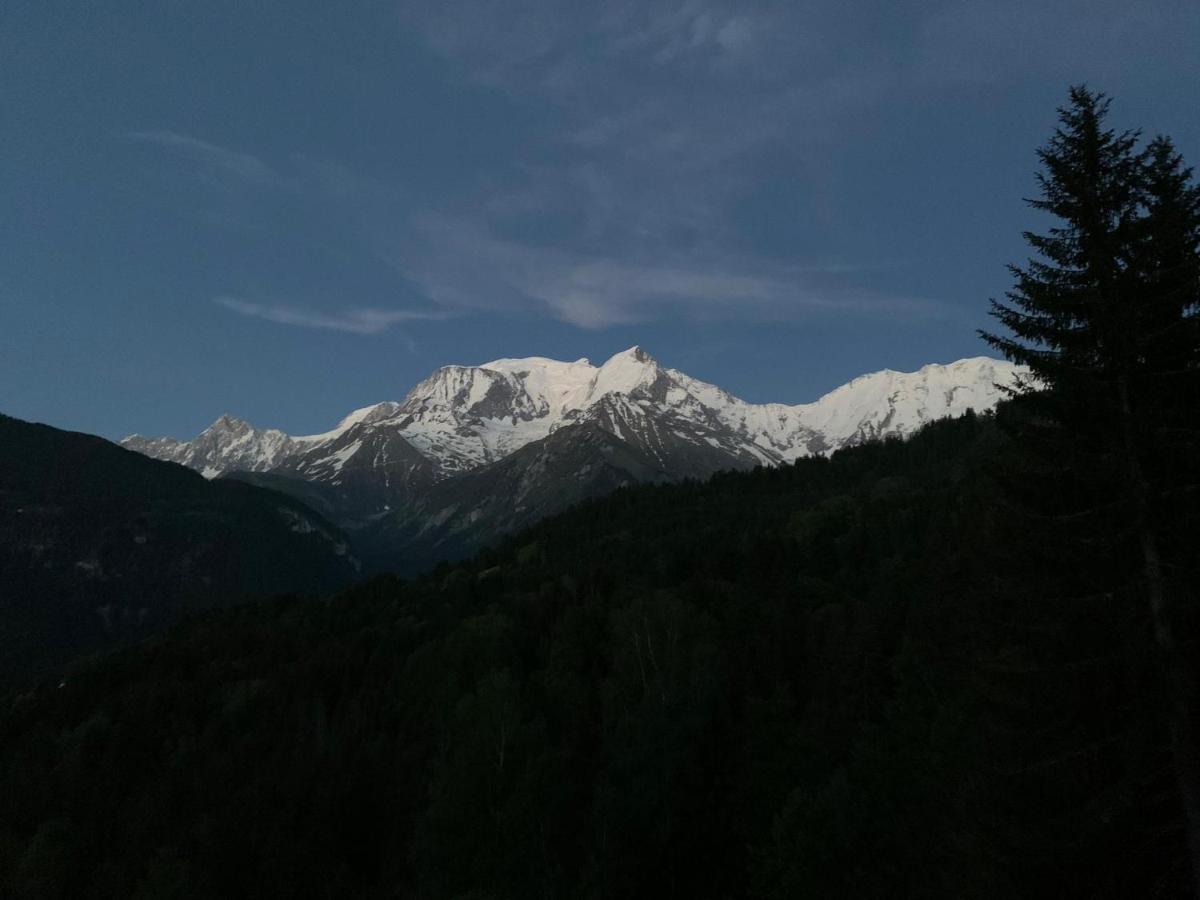 Studio Turquoise Quartier Grattague Vue Montblanc Saint-Gervais-les-Bains Exteriör bild